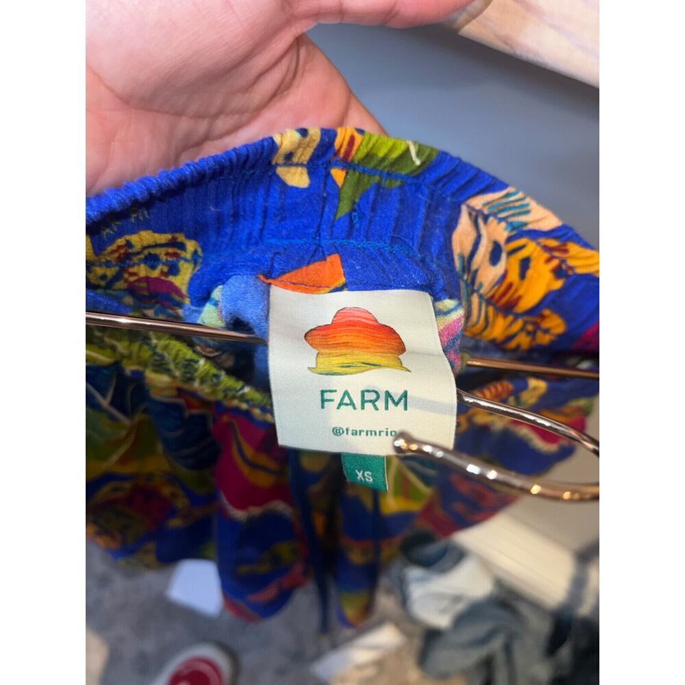 Farm Rio Beak and Bananas Pattern Colorful High Waisted Shorts Size XS - Picture 6 of 6